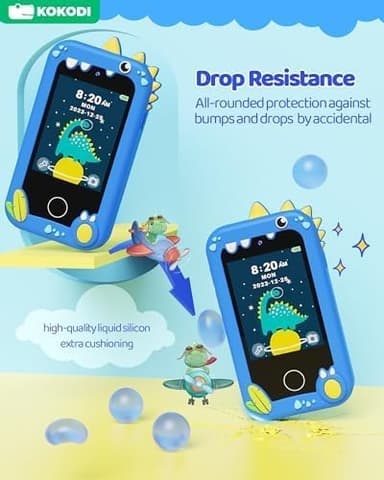 KOKODI Kids Smart Phone, Touchscreen HD Dual Camera Cell Phone for Kids, Christmas Birthday Gifts Dinosaur Child Play Phone for Boys 3-10, Travel Toy Preschool Learning Education Toy - Image 4