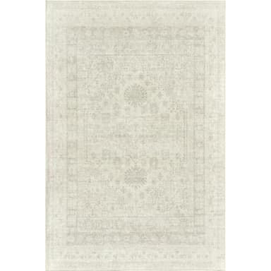 zesthome 5x7 Area Rugs - Ultra-Thin Washble Rug, Stain Resistant Anti Slip Backing Rugs for Living Room,Bedroom, Vintage Home Decor Area Rug (Beige/Grey,5'x7') - Image 2