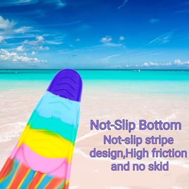 Swimming Training Fins,Kids Swim Fins,Comfortable Swimming Flippers Suitable for Children,Beginners,Girls,Boys,Adults (2C-ZAAmericanBlue, S) - Image 6