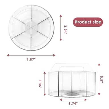 Absonic Acrylic Pen Holder Pencil Organizer, 360-Degree Rotating Pencil Holder, Crayon Organizers for Kids Marker Organizer Caddy Art Supply Kids Desk Organizers for Office Home School - Image 8