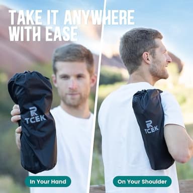 TCEK Swivel Portable Chair - Small Compact Collapsible Folding Chairs for Adults, Setup in 8 Seconds, Lightweight Outdoor Backpack Chair for Camping, Travel, Hiking, Beach, Support 300 LBS - Image 6