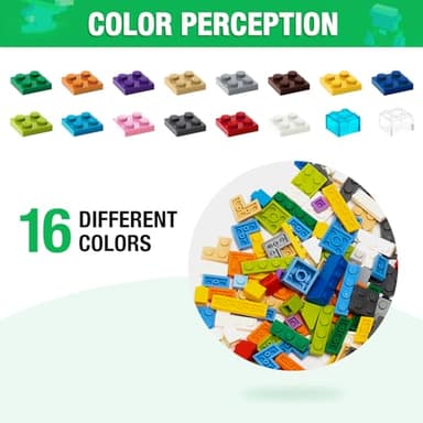 MANNIDOO 1600 Pieces Building Bricks, Building Bulk Block with 2 Packs 24x24 Studs Sticky Plate and 46PCS Wheel Accessory - Compatible with All Major Bricks, Gfits for Kid - 18 Shape/16 Color - Image 5
