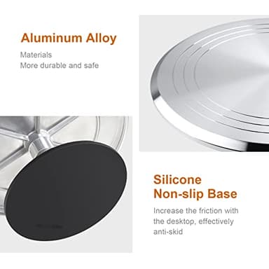 12'' Cake Stand, Cake Spinner Cake Decorating Supplies, Round Decorating Turntable Revolving Aluminum Table Holder Baking Display Tray Plate Tools Accessories for Birthday Wedding Party - Image 4