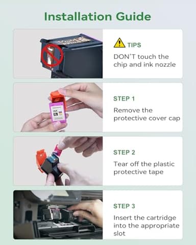 67XL Ink Cartridges Black Color Combo Pack Replacement for HP Ink 67 HP67XL 67 XL Compatible with DeskJet 2755e 2700 2700e 4155e 4100 Envy 6000 6055e 6455e Printer - Image 7