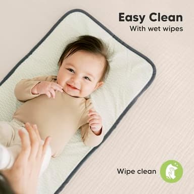 KeaBabies Portable Diaper Changing Pad, Easy Wipe Clean - Foldable Waterproof Baby Changing Mat for Diaper Bag, Compact, Lightweight, 25x13 Newborn, Infant, Baby Changer Travel Essential (Woods) - Image 7