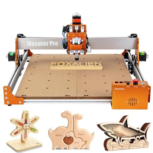 FoxAlien Masuter Pro 3-Axis CNC Router Machine, Beginner Hobby Engraving Machine All-Metal Structure for Wood Acrylic MDF Nylon Routing Milling Carving - Image 1