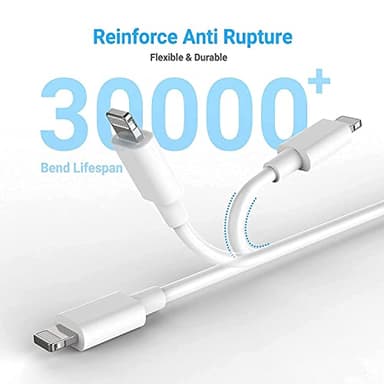 Car Apple Carplay Cable, USB A to Lightning Cable for iPhone 14, 14 pro max,13,Plus,SE 2nd/12/11/Xs/XR, iPad 4/5/ 6/7/ 8, Mini 2/3/4/5, Air 2/3 Charger Cord, Car Charging Cable - Image 5