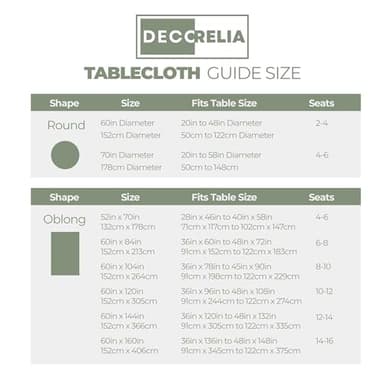 Decorelia Faux Linen Round Tablecloths 60 inch, Waterproof Decorative Washable Texture Rustic Circle Table Cloth Cover for Dining Kitchen Party Farmhouse Outdoor(60 Inch,Round (2-4 Seats),Sage Green) - Image 8
