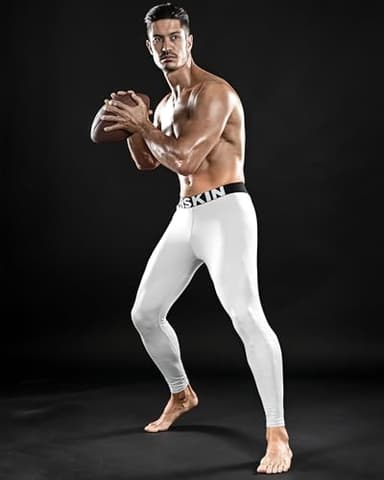 DRSKIN 3 Pack Men’s Compression Pants Tights Leggings Sports Baselayer Running Athletic Workout Active (Classic (B01 2P+WH 1P), 2XL) - Image 5