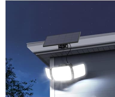 intelamp Solar Flood Lights Outdoor Waterproof, 6000mAh 1200LM Solar Powered Dual Motion Sensor LED Lighting Dusk to Dawn Security Floodlight Exterior with Remote 9.8ft Cable for Outside Garden House - Image 7