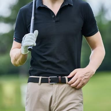 DENGFENGZHE Belt for Men, 1 3/8" Mens Gift Stretch Braided Web Belt Elastic for Casual Golf Jeans, 2 Pack (Black+Gray, 36" to 42" Waist Adjustable) - Image 2