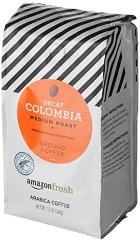 Amazon Fresh Decaf Colombia Ground Coffee, Medium Roast, 12 Ounce (Pack of 3) - Image 2