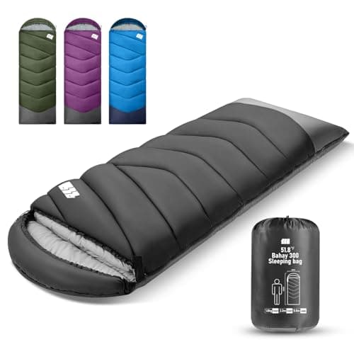 TANSTRIDER Sleeping Bags for Adults Cold Weather,3-4 Season 4lb Lightweight Sleeping Bag for Kids Girls Boys with Compression Sack,Camping Essentials Gear, Hiking,Travel,Backpacking,Outdoor & Indoor - Image 1