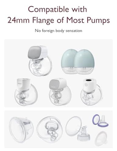 Momcozy Flange Insert 17mm Compatible with 24mm Flange/Shield of Most Pumps, Insert for Breast Pump Replacement Accessories, 4PCS 17mm - Image 2