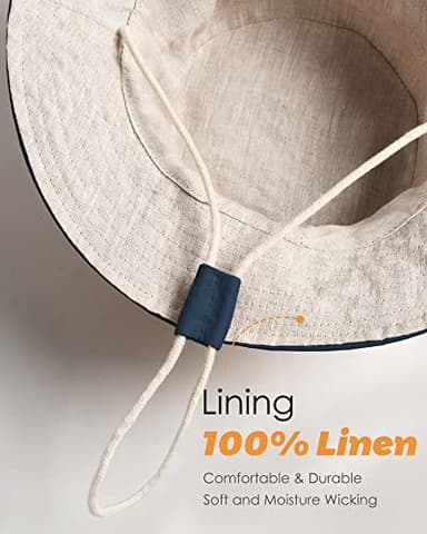 Baby Sun Hat for Boy Girl Toddler Summer Bucket Hat Kids Sun Protection Beach Hat Cotton Baby Hats Blue - Image 3