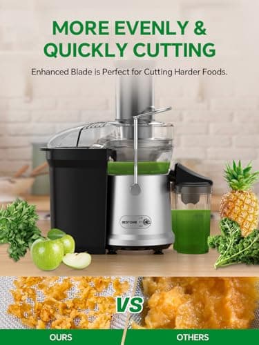 Juicer, 1200W Juicer Machine with 3" Feed Chute for Whole Fruits and Vegs, Dual Speeds Centrifugal Juice Extractor Maker with Heavy Duty Full Copper Motor, High Juice Yield, Easy to Clean, BPA-Free - Image 6