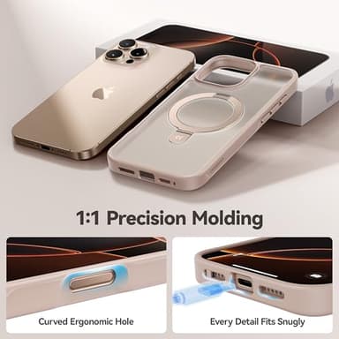 CASEKOO Designed for 16 Pro Max Case with Magnetic Invisible Stand [Military Drop Protection] [Compatible with MagSafe] Shockproof Slim Translucent Matte Promax Case 6.9 Inch, Desert Gold - Image 7