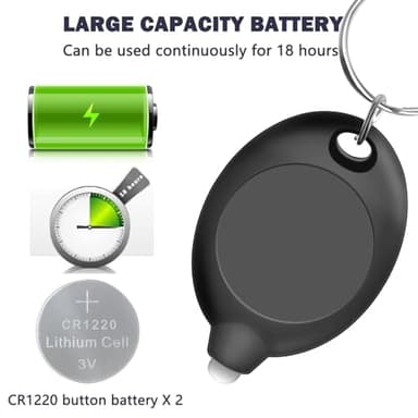 Daemson Mini LED Keychain Flashlight, Ultra Bright Tiny Flashlight, Small Keychain Flashlight White Light, Micro Pocket Key Ring LED Flashlight for Emergency Lighting - Multicolor Shell (8PCS) - Image 4