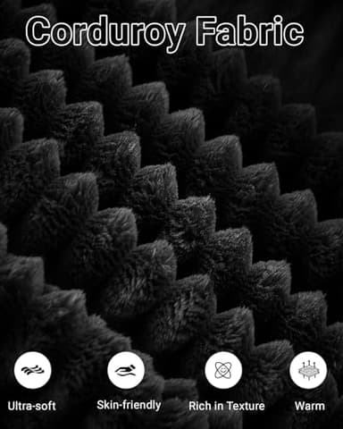 Cloud Sectional Couch,105 Inch Modular Sectional Sofa with Deep Seat,Modern Corduroy Boneless Couches with L-Shape Chaise for Living Room Bedroom,No Assembly Required (Black, Right Facing Chaise) - Image 7