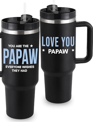 Papaw Tumbler 40oz, Best Pawpaw Gifts From Grandchildren, Papaw Coffee Mug, Unique Gifts From Grandkids, Ideal for Fathers Day, Birthday, Christmas, Gift Ready - Image 1