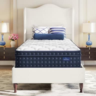 Vesgantti Twin Mattress 12 Inch in a Box, Fiberglass Free Hybrid Single Mattress with Individual Pocket Springs & Memory Foam – Medium Firm Feel Support for Back Pain Relief & Cool Sleep, 120-Night - Image 9