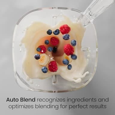 Chefman Obliterator 48 oz Countertop Blender for Smoothies, 1380W Motor to Crush Ice, Nuts, and Frozen Fruit with Stainless Steel Blade, Auto Blend Function, Includes Tamper and Scraper - Midnight - Image 3