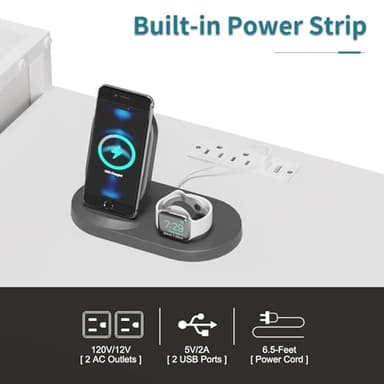 LUMTOK 11 Drawers Dresser with Fabric Drawers,Charging Station, LED Lights and Shelves for Bedroom Storage Organization - Image 4