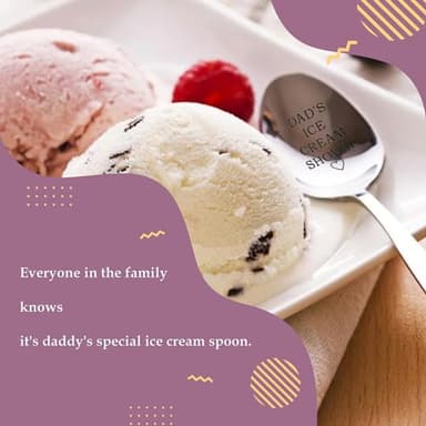 Father's Day Gifts from Daughter, Dad's Ice Cream Shovel, Stainless Steel Ice Cream Spoon Gift for Dad Birthday Gift, Christmas Thanksgiving Gifts for Dad, Stocking Stuffers for Dad - Image 6