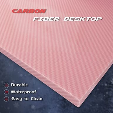 Homall Pink L Shaped Gaming Desk Computer Corner PC Desk Table with Large Monitor Stand for Home Office Studying Writing Workstation, Gift for Girls and Women (Pink, 51 Inch) - Image 5