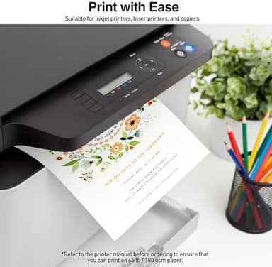 MAXECHO 8.5" × 11" White Cardstock Bulk 150 Sheets Construction Paper Card Stock Printer Paper for DIY Art Crafts, Cricut Card Making, Office Printing, Scrapbooking, Drawing, Invitations, 180 GSM - Image 5