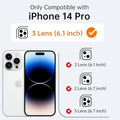 Kiresen Magnetic for iPhone 14 Pro Case with Screen Protector - Wireless Charging Compatible - Upgraded Camera Protection - Silicone Shockproof Protective Phone Case for iPhone 14 Pro - Ice Blue - Image 7