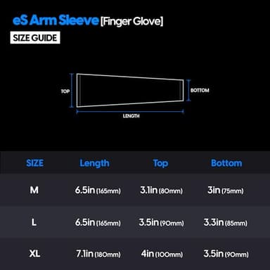 PULSAR eS ARM SLEEVE Finger Glove XL Black - Image 7