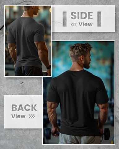 Neer 3 Pack Men's Big and Tall V Neck T-Shirts M-7X, Short Sleeve Raglan Tops Casual Regular Summer Basic Tees(Black, Red, Gray,4X-Large) - Image 2
