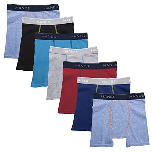 Hanes Toddler Boys 7-Pack Dyed Boxer Briefs, Assorted, X-Large - Image 1