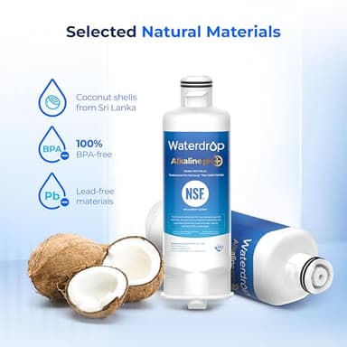 Waterdrop Alkaline DA97-17376B Water Filter, Enhances pH, Replacement for HAF-QIN/EXP, DA97-08006C, RF28R7201SR, RF28R7351SG, WD-F45-AL, 3 Filters - Image 7