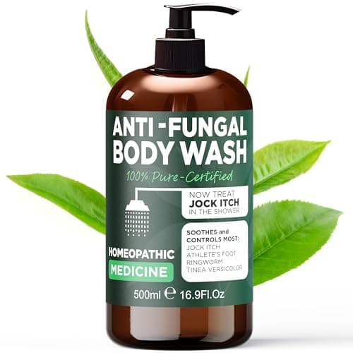Terramed Just Think Comfort Antifungal & Antibacterial Soap & Body Wash with Tea Tree Oil | Treats Ringworm, Back Acne, Eczema & Jock Itch | Antibacterial Body Soap For Men And Women (16.9 oz) - Image 1