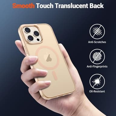 SUPFINE Magnetic for iPhone 14 Pro Max Case (Compatible with MagSafe) (Military Grade Drop Protection) Slim Translucent Matte Shockproof with Anti-Fingerprint Phone Case,Sand Pink - Image 6