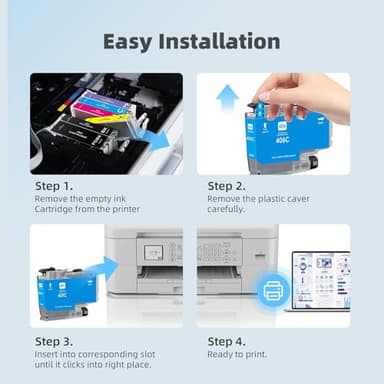 LC406 Ink Cartridges Compatible for Brother LC406 LC406XL LC 406 XL Work for Brother MFC-J4335DW MFC-J5855DW MFC-J4535DW MFC-J6555DW MFC-J6955DW Printer (4 Pack, Black, Cyan, Magenta, Yellow) - Image 3