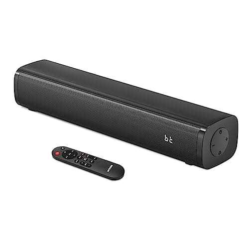 Wohome 2.1 Small Sound Bars for TV, Built-in Subwoofer with 6 Levels Voice Enhancement, 16 Inches Bluetooth 5.3 Soundbar Speakers with Optical/AUX/USB Connection (Renewed) - Image 1