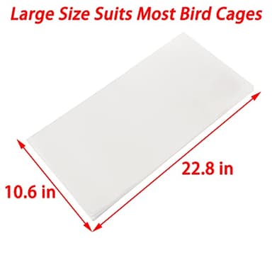 DQITJ 60 Pcs Thicken Large Size Bird Cage Liner Papers Disposable Bird Cage Liners Precut Absorbent Pet Cages Cushion for Bird Parrot (23 inch x 11 inch) - Image 5