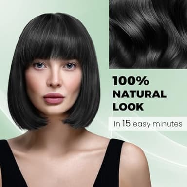 KAISASA Black Hair Dye Shampoo 3 in 1，Argan Natural Herbal Formula Hair Color Shampoo Covers Gray Hair for Women and Men (16.9 fl.oz Black - Image 3