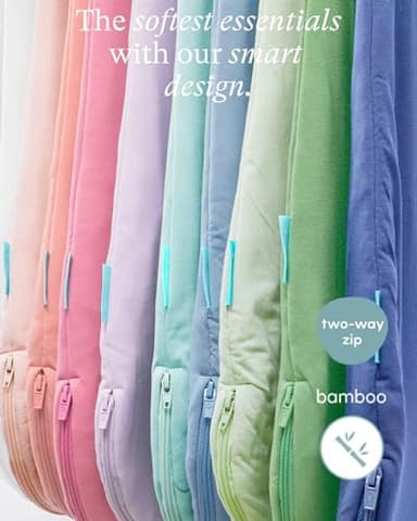 PurComfy Supersoft Sleep Sack 1.0 TOG, Premium Bamboo Viscose Baby Sleeping Bag, 2-Way Safe Zipper Sleep Sacks 6-15 Months (Berry) - Image 6