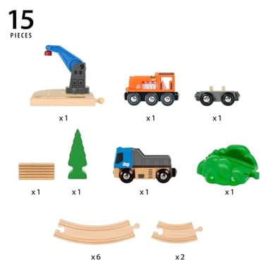 BRIO World – 36028 Starter Lift & Load Set | Toy Train Set for Kids Ages 3 Years and and Up - Image 4