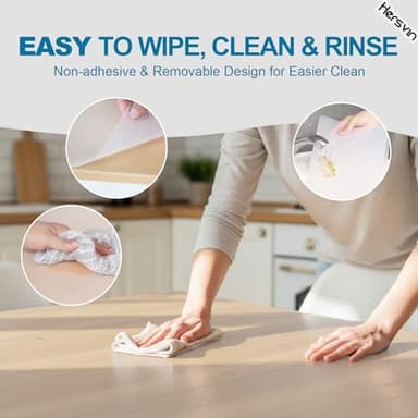 Hersvin Shelf Liners, 22in x 20ft Kitchen Drawer Mats, Non-Adhesive EVA Cupboard Protector, Cabinet Lining, Refrigerator Liner (Clear Dot, 56x610cm) - Image 6