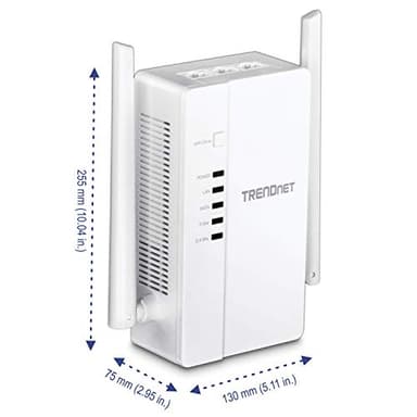 TRENDnet Wi-Fi Everywhere Powerline 1200 AV2 AC1200 Wireless Access Point, Expand Your Wireless Coverage, Built-in Concurrent Dual-Band, 3 x Gigabit Ports, MIMO, Beamforming, White, TPL-430AP - Image 4