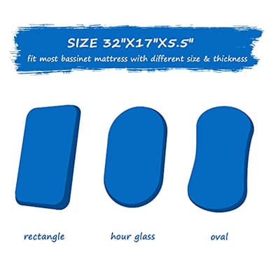 Bassinet Sheets for Baby Boy Girl 2 Pack Bassinet Sheet Set Universal Soft Cradle Sheets Fit for Oval Rectangle and Hourglass Bassinet Mattress, Bassinet Sheets, Grey&Navy - Image 3