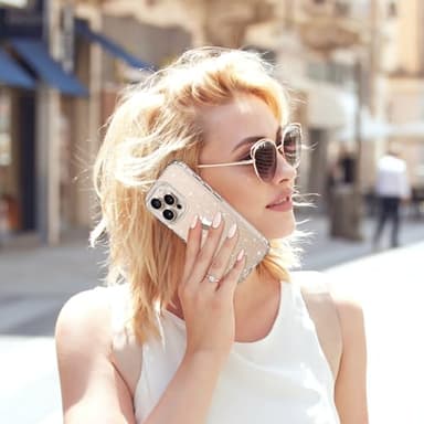 Hython for iPhone 16 Pro Case Glitter, Clear Glitter Sparkly Shiny Bling Sparkle Cute Cover, Anti-Scratch Soft TPU Thin Slim Fit Shockproof Protective Phone Cases for Women Girls, Clear Glitter - Image 5