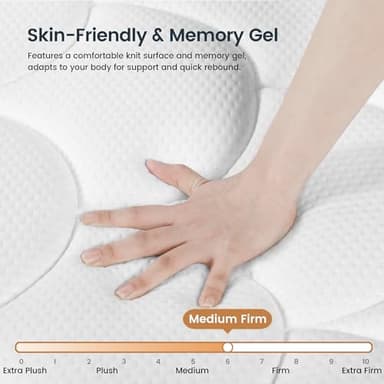 LETMOON King Size Mattress, 14 Inch Gel Memory Foam Hybrid Mattress -R8R29 - Image 5
