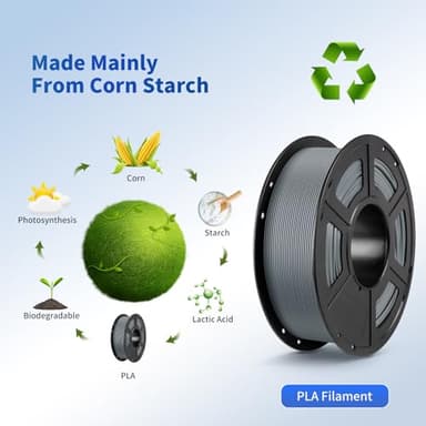 ANYCUBIC PLA 3D Printer Filament Bundle 4KG, 3D Printing PLA Filament 1.75mm Dimensional Accuracy +/- 0.02mm, 4 Pack 1KG Spool (2.2 lbs), 2 Pack of Gray & 2 Pack of Black - Image 6