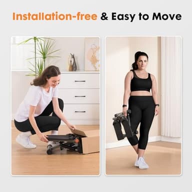 GORISE Steppers for Exercise at Home,Adjustable Height Stair Stepper with Resistance Bands, Portable Stair Steppers Workout Machine, Mini Stepper Exercise Equipment with LCD Monitor (Carbon Grey - Image 9